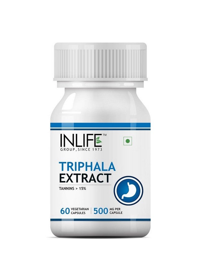 Inlife كبسولات إنلايف تريهالا | التانينات > 15% | أملكي هاريتاكي وبيبهتاكي | مكمل دعم الهضم، 500 ملغ - 60 كبسولة نباتية (عبوة من 1) - Image 1