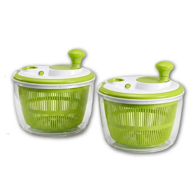 Handy Vegetable Dehydrator for Salad Preparation and Preservation - Effectively Removes Water and Gives Vegetables Fresh Look with Direct Serving (2 Pack) - Image 1