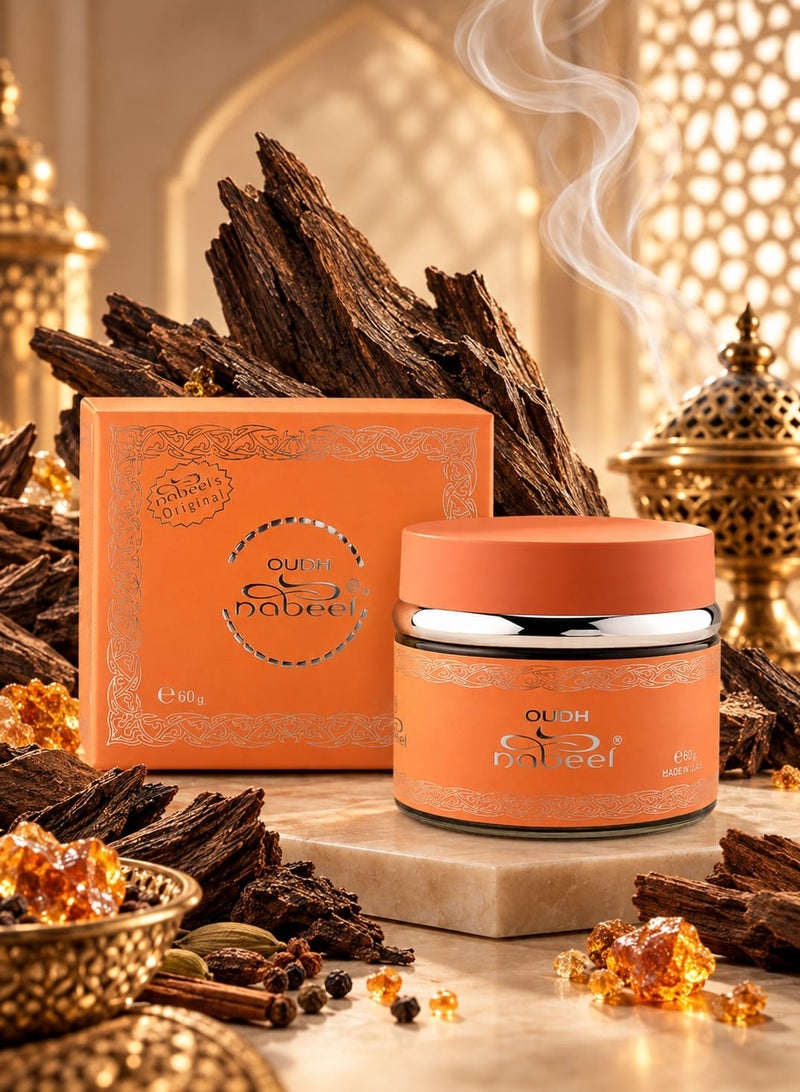 Nabeel Oudh Incense Bakhoor 60G – Premium Oriental Woody Arabian Home Fragrance - Image 2