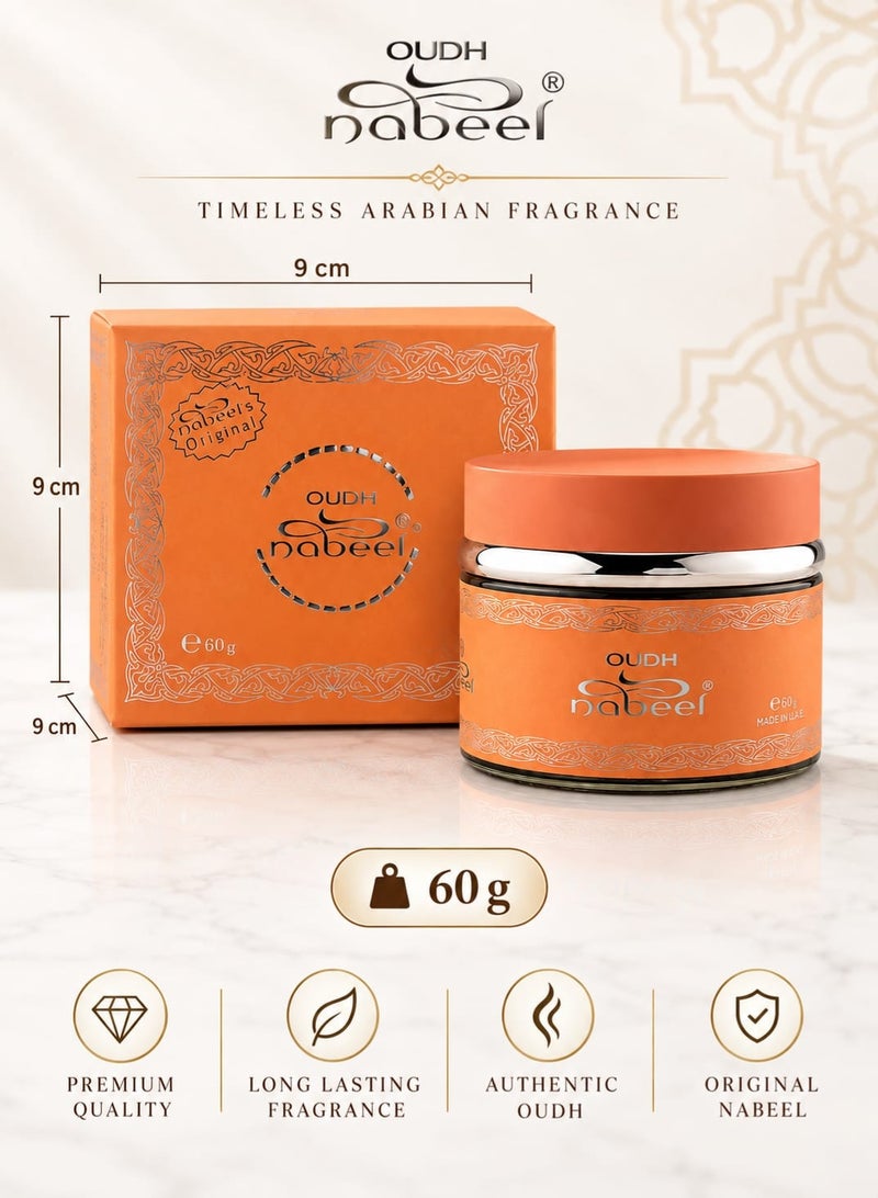 Nabeel Oudh Incense Bakhoor 60G – Premium Oriental Woody Arabian Home Fragrance - Image 3