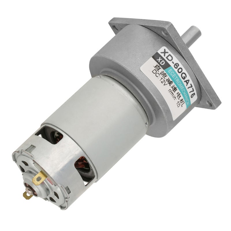XD DC Motor: 12/24V 35W, High Torque Low Speed, Metal Gear Wear-Resistant - Pure Copper Coil Low Heat, Speed Adjustable Reversible Motor for Office Home Production Automation, Safety Equipment, Consumer - Image 2