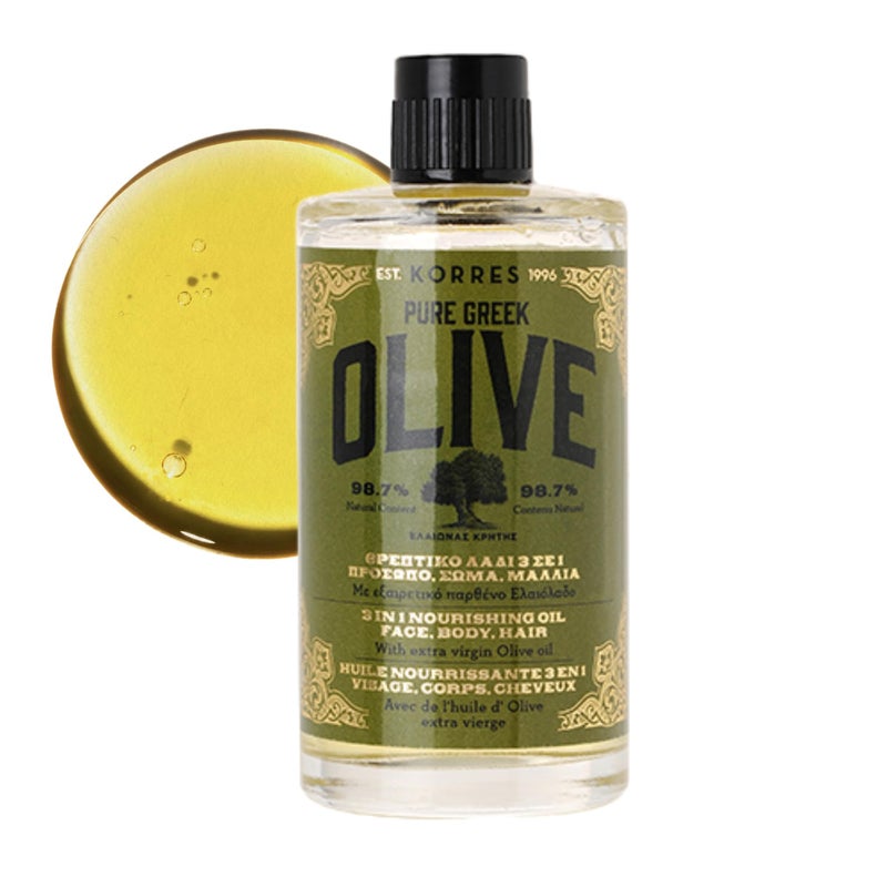 KORRES KORRES Extra Virgin Olive Oil for Face Hair and Body Moisturizer for Dry Skin and Hair Pure Greek Cold Pressed Olive Oil MultiTasker Skincare for Women Hydrating and Nourishing 338 fl oz