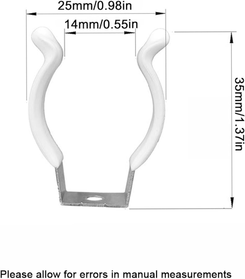24 قطعة من مشابك أنابيب LED على شكل حرف U من البلاستيك الأبيض، حامل قوس التركيب الداعم - Image 3