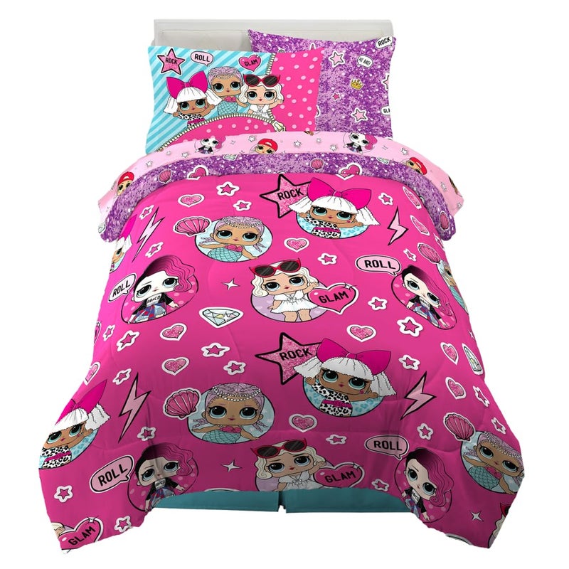 Franco Franco Kids Bedding Super Soft Comforter and Sheet Set with Sham 5 Piece Twin Size LOL Surprise 