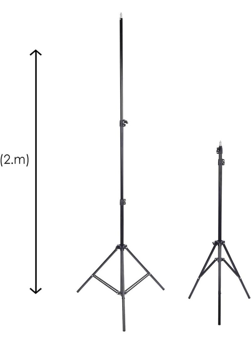 Generic - LED Ring Light RL-18 with 360° Rotation – 2700-6500K, 45cm Diameter, 2.1m Stand, 3 Phone Holders, Remote Control for Live Streaming - Image 1