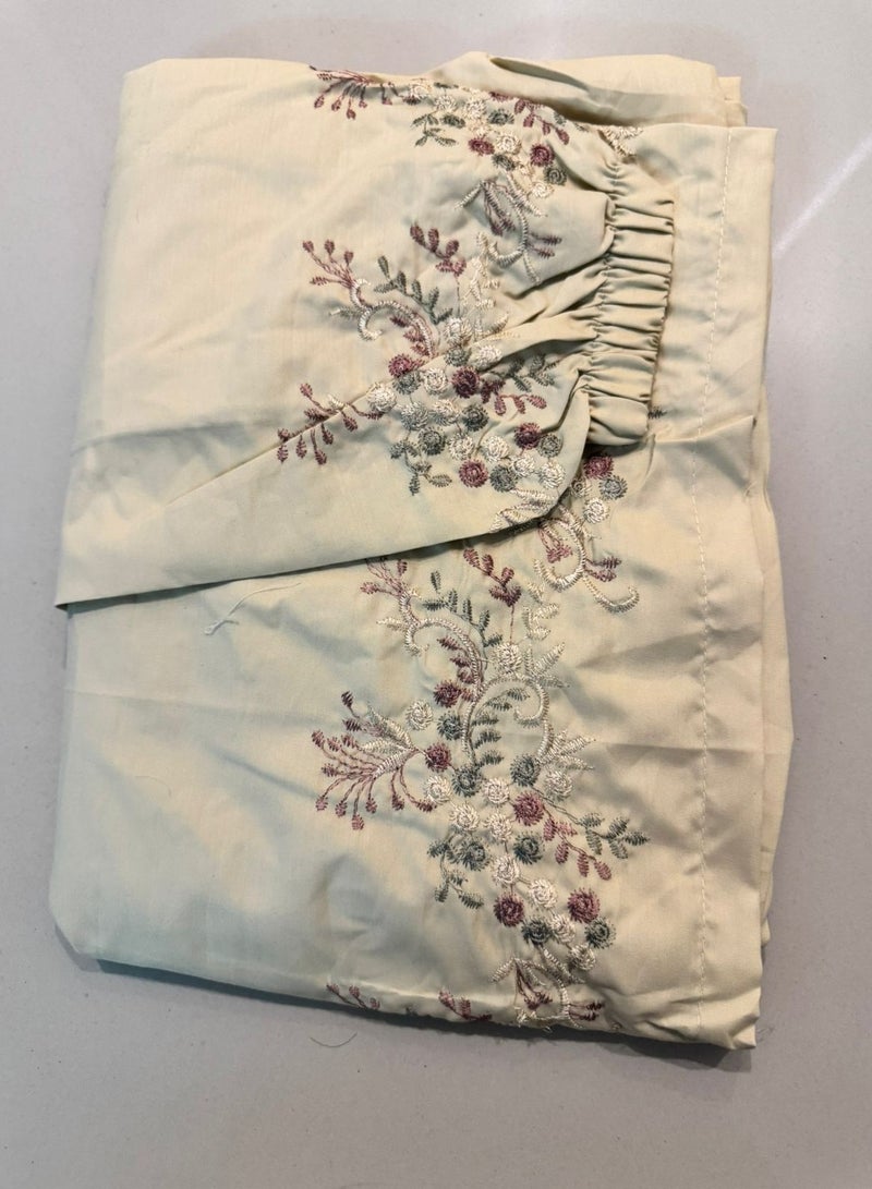 Brides Embroidered prayer shawl, cool cotton, open to wear - set of 3 pieces in different colors - Image 2