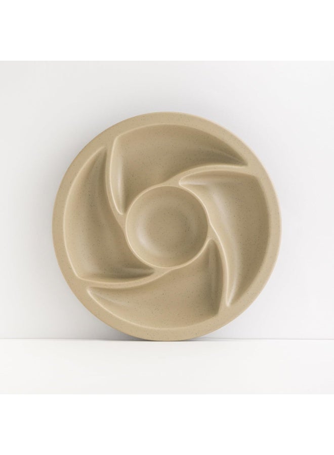 ماستر جولد طبق ميلامين دائري مقسم ٢٤ سم | طبق متعدد الاستخدامات، مثالي لتقديم المقبلات والمكسرات والصلصات والوجبات الخفيفة في المطاعم والفنادق والمنازل - Image 4