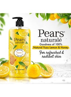 Pears غسول الجسم الطبيعي المنعش بفيتامين سي مع مستخلص الليمون واليوزو الطبيعي وفيتامين سي والعسل؛ لبشرة منتعشة ومشرقة؛ 750 مل  - Image 4