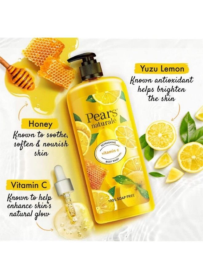 Pears Naturale Refreshing Vitamin C Body Wash With Natural Yuzu Lemon Vitamin C & Honey Extract ; For Refreshed & Radiant Skin; 750 Ml  - Image 5