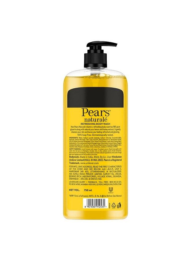 Pears Naturale Refreshing Vitamin C Body Wash With Natural Yuzu Lemon Vitamin C & Honey Extract ; For Refreshed & Radiant Skin; 750 Ml  - Image 3