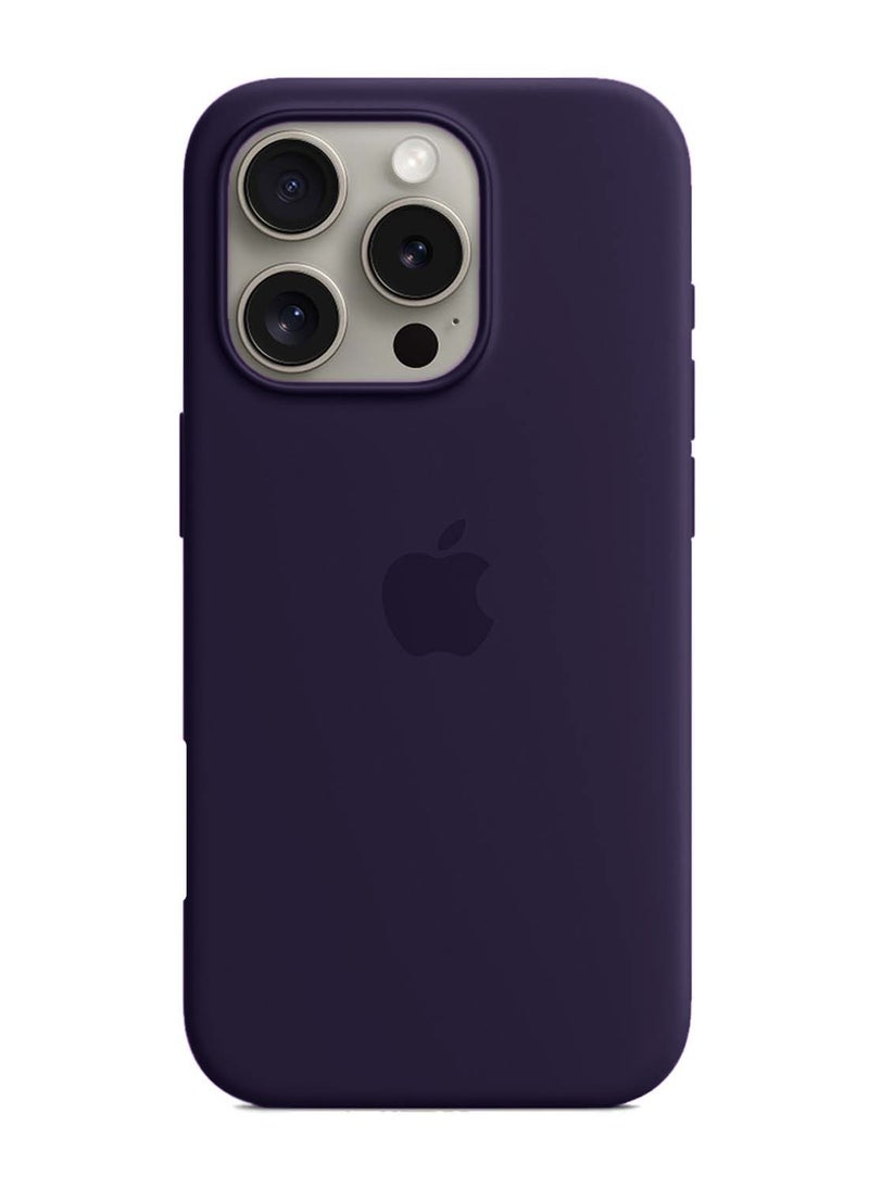 Wtech - Apple iPhone 16 Pro Max 2024 Premium Soft Liquid Silicone Case Cover - Eggplant Purple - Image 1