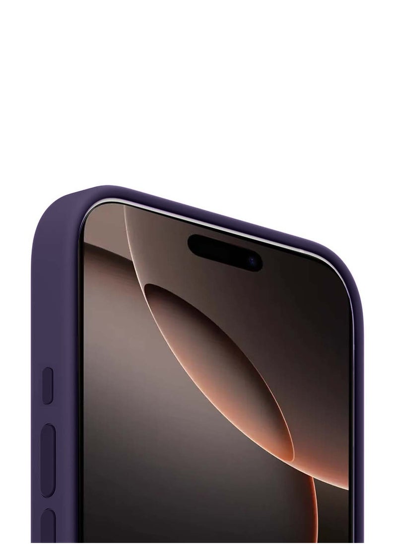Wtech - Apple iPhone 16 Pro Max 2024 Premium Soft Liquid Silicone Case Cover - Eggplant Purple - Image 1