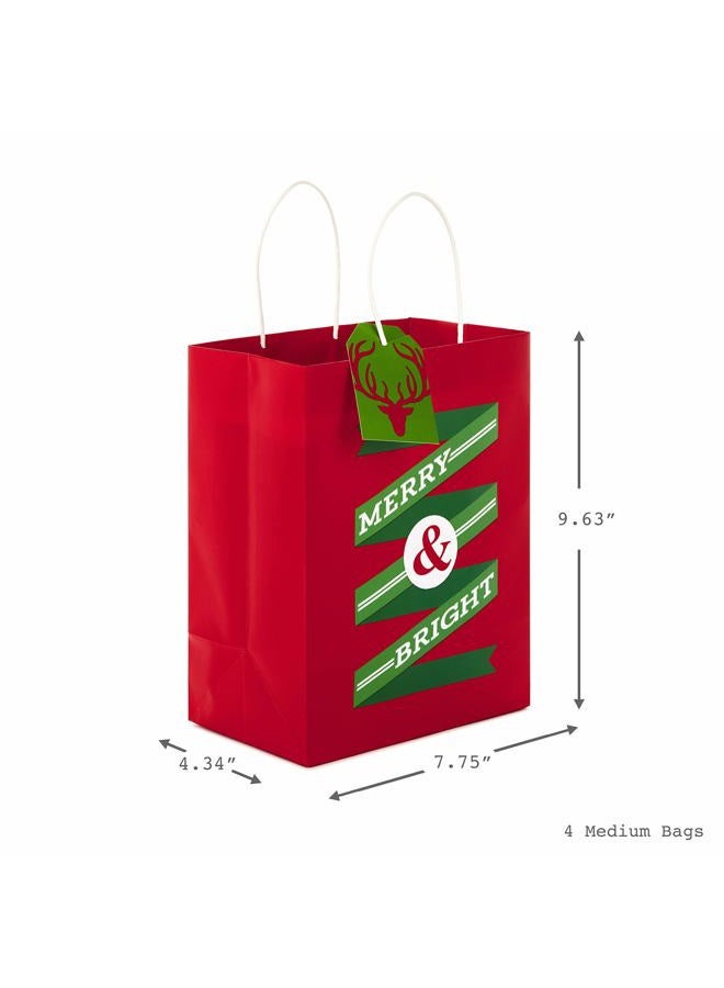 Hallmark Christmas Assorted Gift Bag Bundle with Mix-n-Match Gift Tags, Traditional (Pack of 7 Gift Bags: 3 Large 13", 4 Medium Gift Bags 9"; 7 Gift Tags) - Image 4