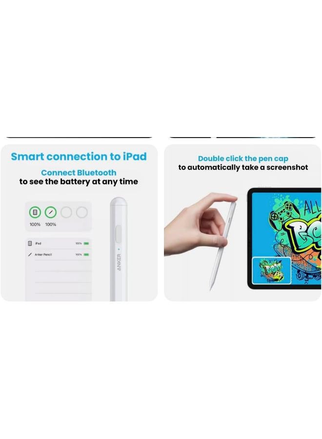 قلم انكر للرسم قلم شاشة ذو سعة كبيرة لجهاز ابل ايباد/ايباد برو/اير/ميني (أبيض) - Image 5