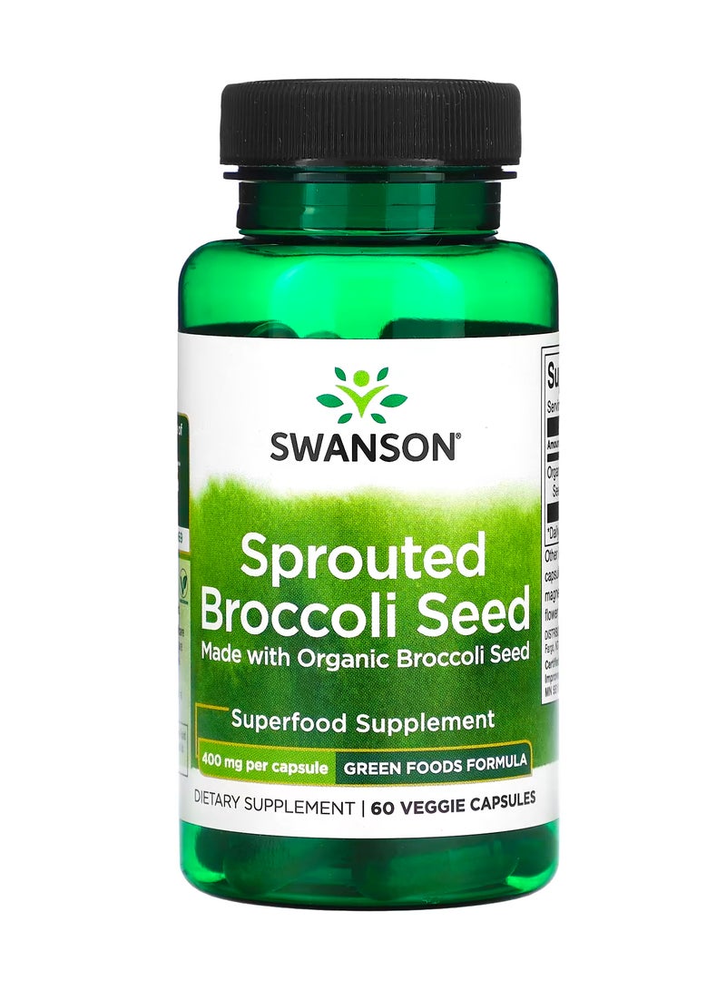 سوانسون بذور البروكلي البراعم  400 ملجم  60 كبسولة نباتية