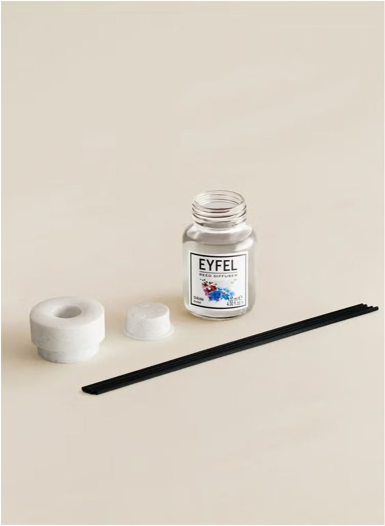 EYFEL Orchid Reed Diffuser Set – 120ML Premium Long-Lasting Home Fragrance with Elegant Diffuser Sticks for Bathrooms, Living Spaces, Offices, Shops & Showrooms  - Image 2