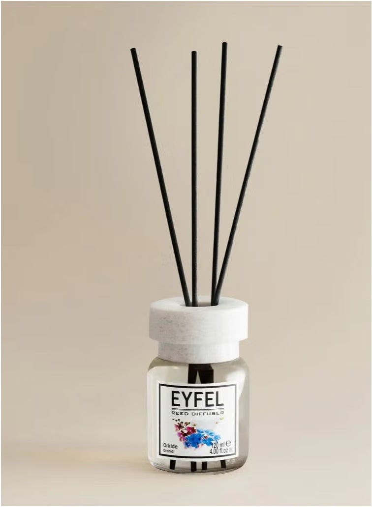 EYFEL Orchid Reed Diffuser Set – 120ML Premium Long-Lasting Home Fragrance with Elegant Diffuser Sticks for Bathrooms, Living Spaces, Offices, Shops & Showrooms  - Image 4