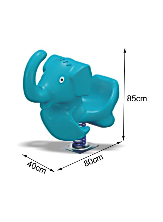 JSAITOYS Plastic Children Elephant Shape Rocking Horse Riding Toy Kids  - Image 2