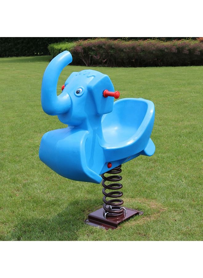 JSAITOYS Plastic Children Elephant Shape Rocking Horse Riding Toy Kids  - Image 3