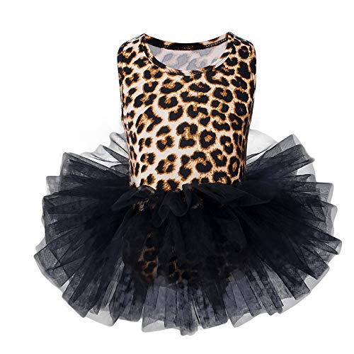 Tutu.kk Toddler Girls Ballet Tutu Dress Leopard Print Camisole Dance Leotard for Party and Costume 3-4T - Image 4