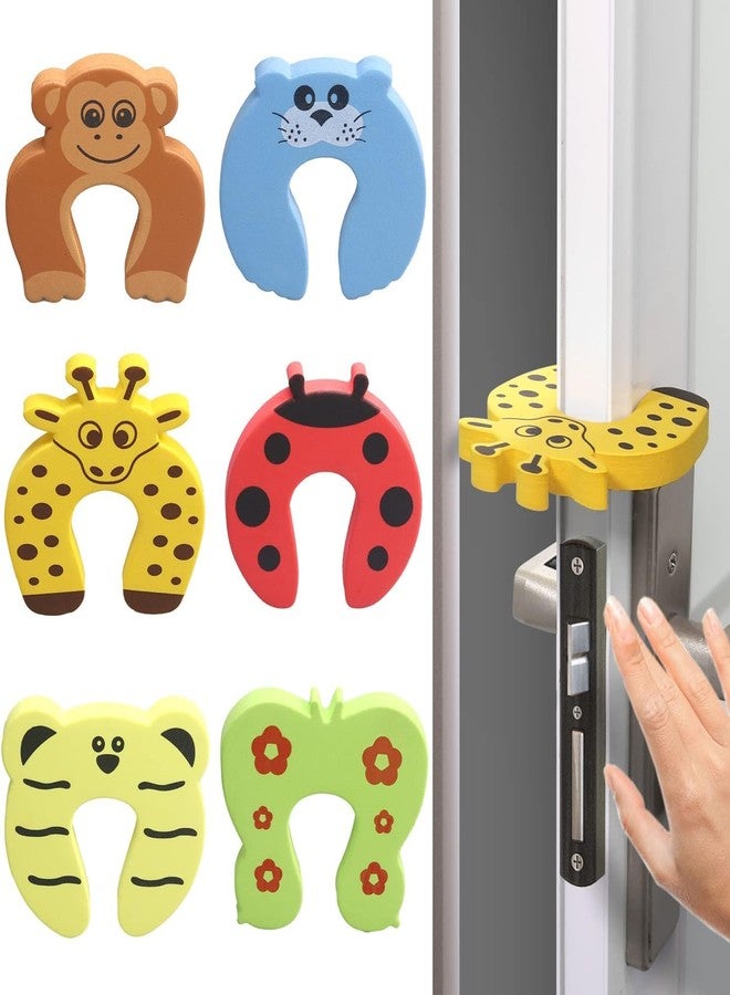 Potency Door Pinch Guard （6 Pack） Baby Door Slam Stopper, Soft Foam Door Stopper. Prevents Finger Pinch Injuries, Slamming Doors, and Child or Pet from Getting Locked in Room - Image 1