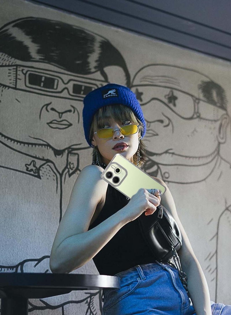 Wtech Xiaomi Redmi Note 14 5G 2024 PU Luxury Plating Raised Lips Camera Hole Case Cover - Clear/Silver - Image 3