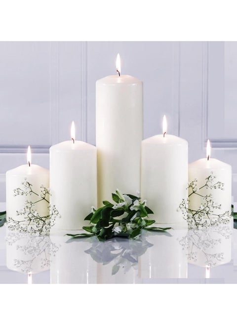 Premium Quality 5 Piece Unscented Block Candles Pillar Candles- Decorative Candles,Aniversery Candles-Party Candles(Unscented Block Candles-Pack of 5)