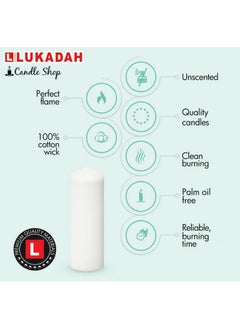 Lukadah Premium Quality 5 Piece Unscented Block Candles Pillar Candles- Decorative Candles,Aniversery Candles-Party Candles(Unscented Block Candles-Pack of 5)  - Image 3