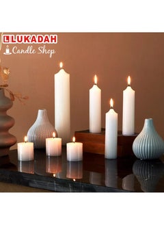 Lukadah Premium Quality 5 Piece Unscented Block Candles Pillar Candles- Decorative Candles,Aniversery Candles-Party Candles(Unscented Block Candles-Pack of 5)  - Image 4