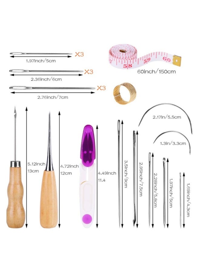 Generic - Leather Repair Kit 30 Pcs with Heavy Duty Needles for Upholstery Sewing and Leather Crafting - Image 1