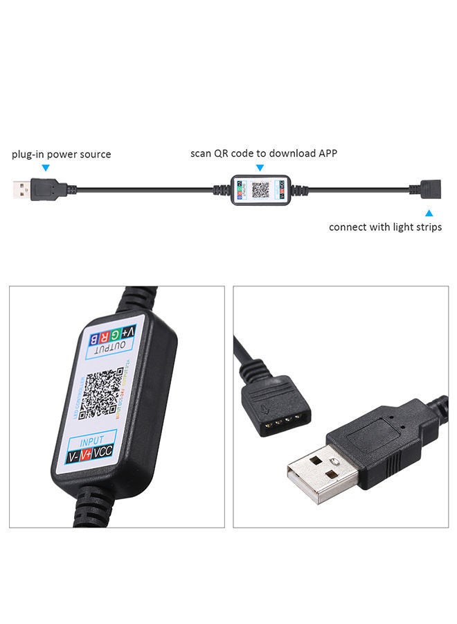 NIBEMINENT Bluetooth RGBW Controller 10x1x6.50centimeter Black - Image 2