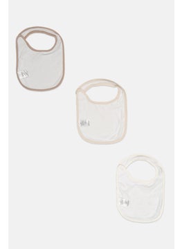 Dream Gro Toddlers Boy 3 Pcs Mushroom Print Bib Set, Tan  - Image 2