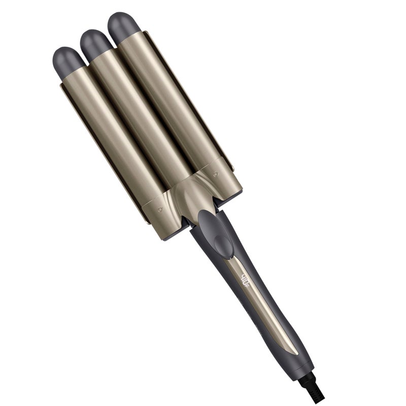 CONAIR Infiniti PRO CONAIR Triple Barrel Waver Curling Iron, 3-Barrel Hair Waver to Create Long-Lasting Beachy Waves, for use on Medium to Long Hair, Dual Voltage, Gray - Image 1