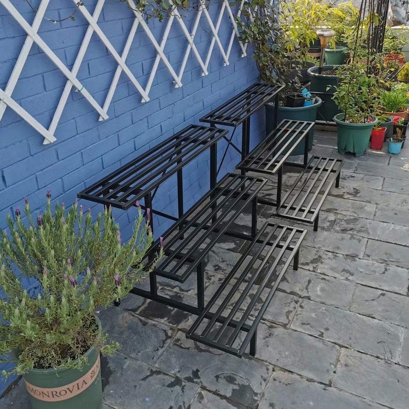 Zhongma 3 Tier Sturdy Metal Plant Stand, L35.43 x W26 x H23.6 inch, Heavy Duty Plant Holder for Home Indoor and Outdoor, 660 LBS Capacity & Heavy Duty Construction - Image 5