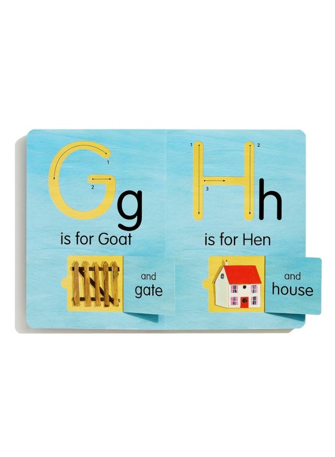 Meetion Smart Kids Trace-And-Flip: A is for Apple Board Book - Learn Alphabet and First Words with Interactive Touch-and-Lift Flaps - Image 3