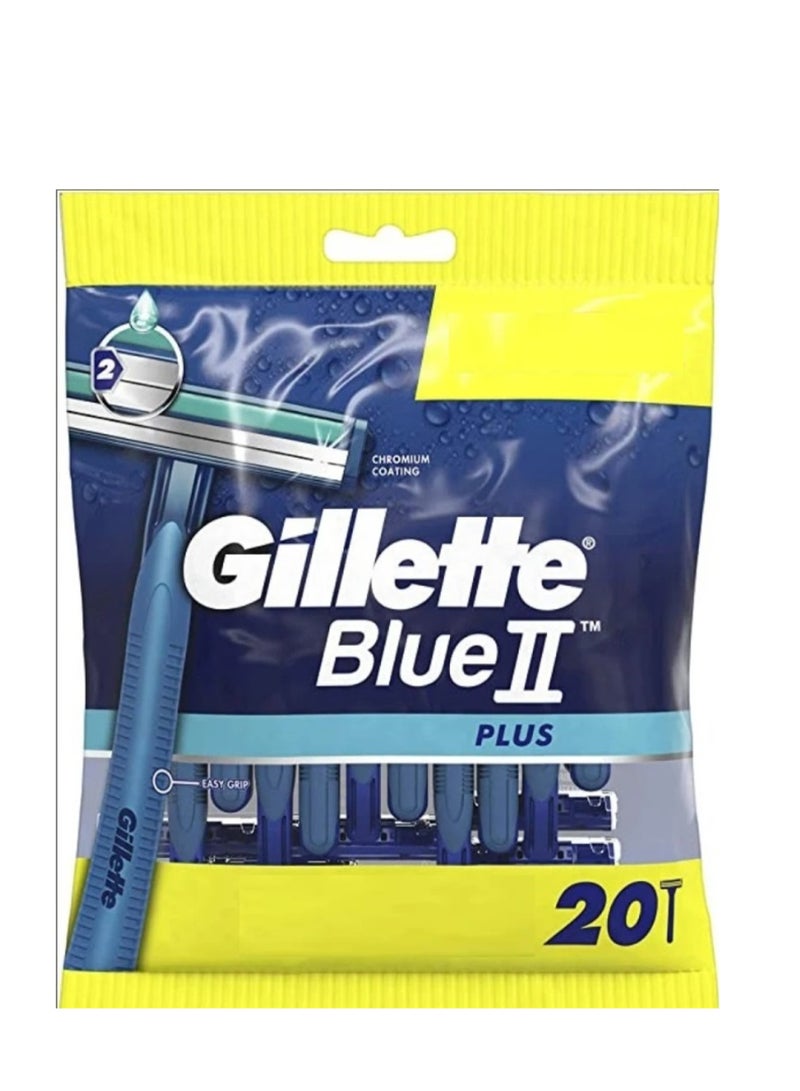 Gillette Blue II Plus Razors 20 Pcs Set - Image 1