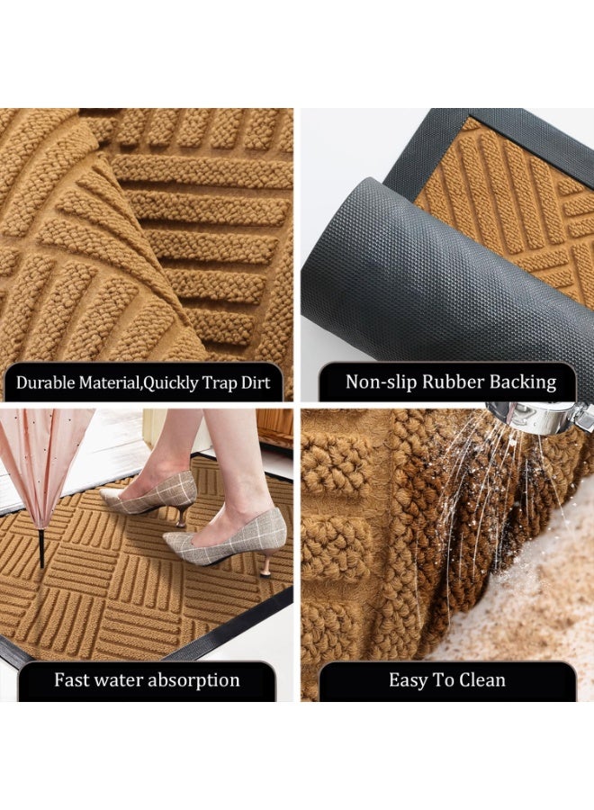 sokany Front Door Mats Outdoor Non Slip Indoor Door Mat Large 90x60cm Quick Trap Dirt Easy to Clean Welcome Doormat for Entrance,High Traffic Areas, - Image 3