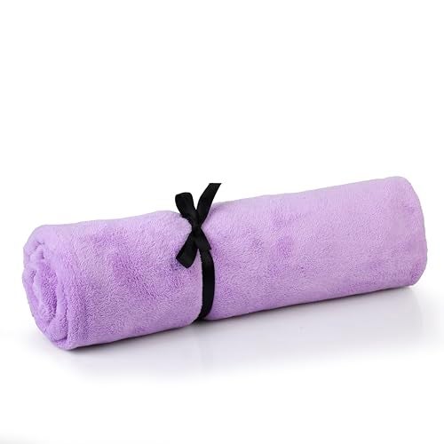 Glivary Microfiber 300 TC Large Bath Towels | (70X140) Extra Soft Plush & Quick Dry High Absorbency Large Size Towels For Bathing (Puple), Purple - Image 2