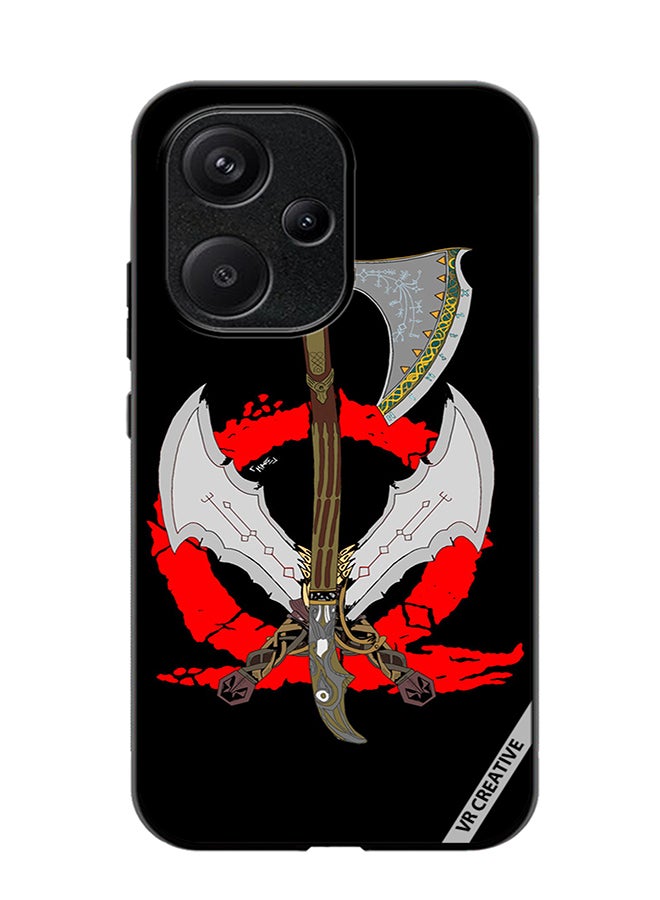 VR CREATIVE Protective Case Cover For Xiaomi Redmi 13C 5G God Of War Weapons Design Multicolour - Image 1