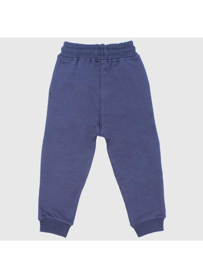 Our kids - NAVY BLUE FLEECED SWEATPANTS - Image 1