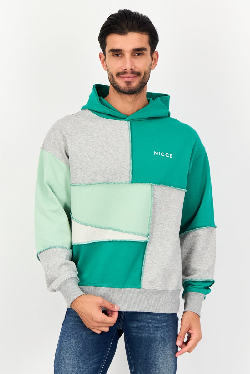 Nicce Men Embroidered Logo Long Sleeve Hooded Sweatshirts, Multicolor - Image 1