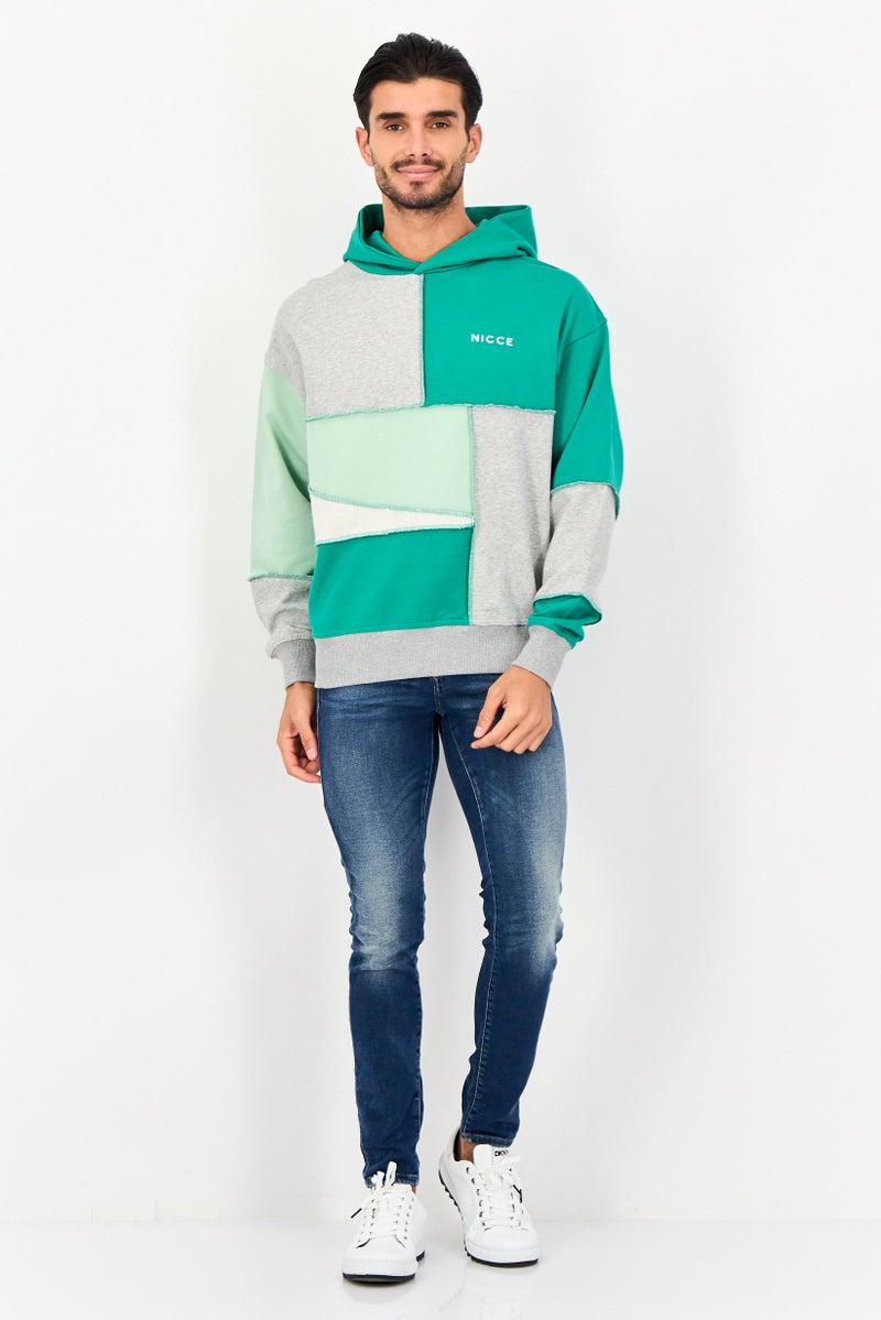 Nicce Men Embroidered Logo Long Sleeve Hooded Sweatshirts, Multicolor - Image 3