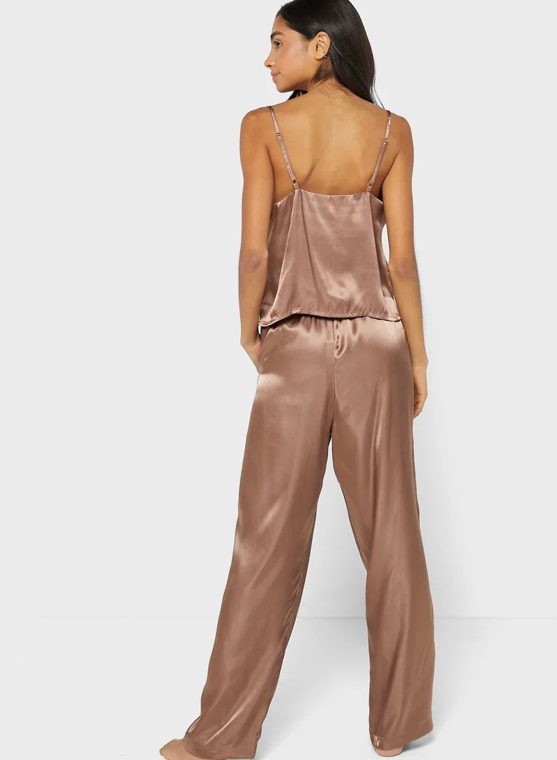VERO MODA Cami Top And Pyjamas Set