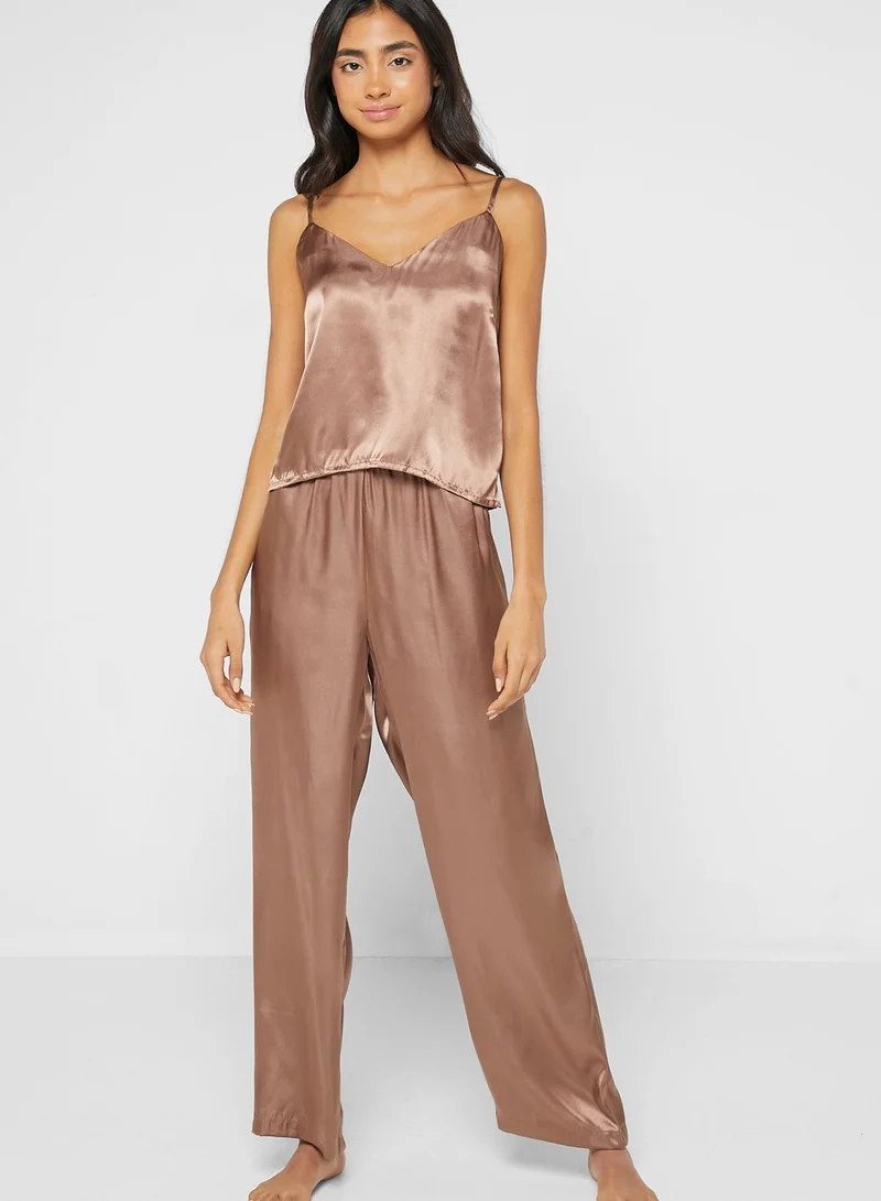 VERO MODA Cami Top And Pyjamas Set
