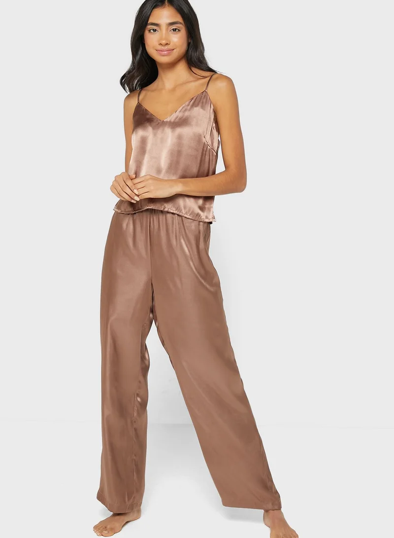 VERO MODA Cami Top And Pyjamas Set