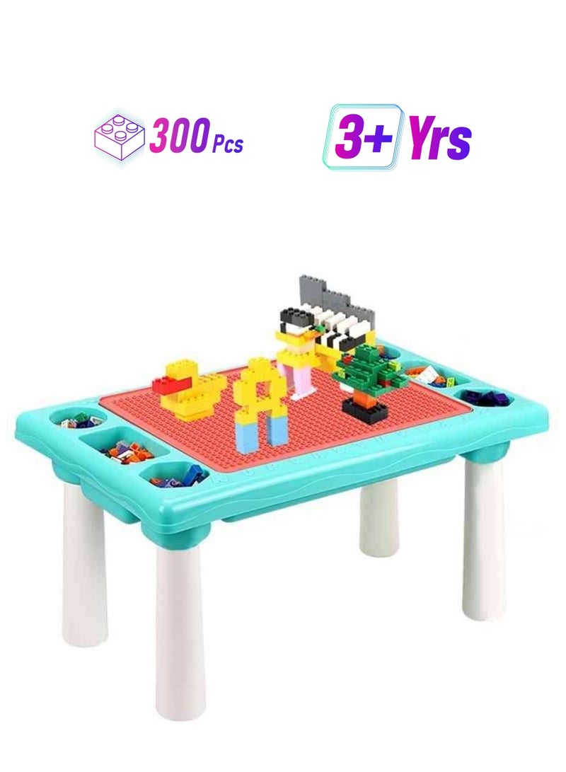 UKR 300-Piece Multifunctional Building Blocks Table for Kids - Creative Play and Construction - Image 1