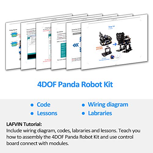LAFVIN DIY 4-DOF Panda Robot Kit Programmable Dancing Robot Kit Support Android APP Control Compatible with Arduino IDE - Image 3