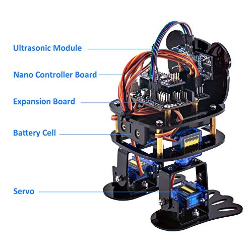 LAFVIN DIY 4-DOF Panda Robot Kit Programmable Dancing Robot Kit Support Android APP Control Compatible with Arduino IDE - Image 2
