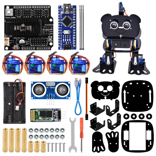 LAFVIN DIY 4-DOF Panda Robot Kit Programmable Dancing Robot Kit Support Android APP Control Compatible with Arduino IDE - Image 1