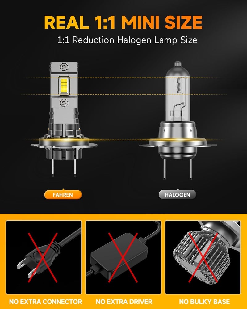 FAHREN 2025 Upgraded H7 Fog Light Bulbs - Image 3